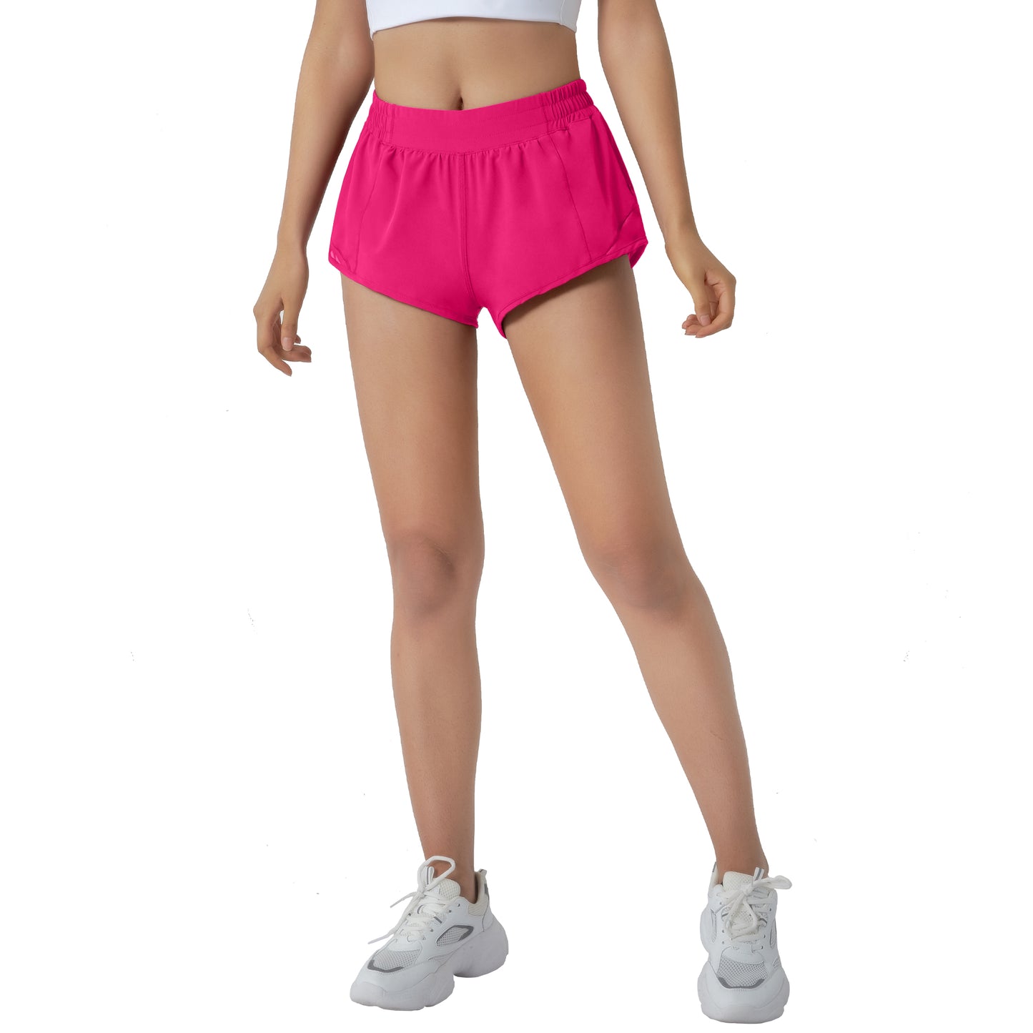 Aurefin Running Shorts for Women,Quick Dry Athletic Sports Shorts Lightweight Active Workout Gym Shorts with Zip Pocket