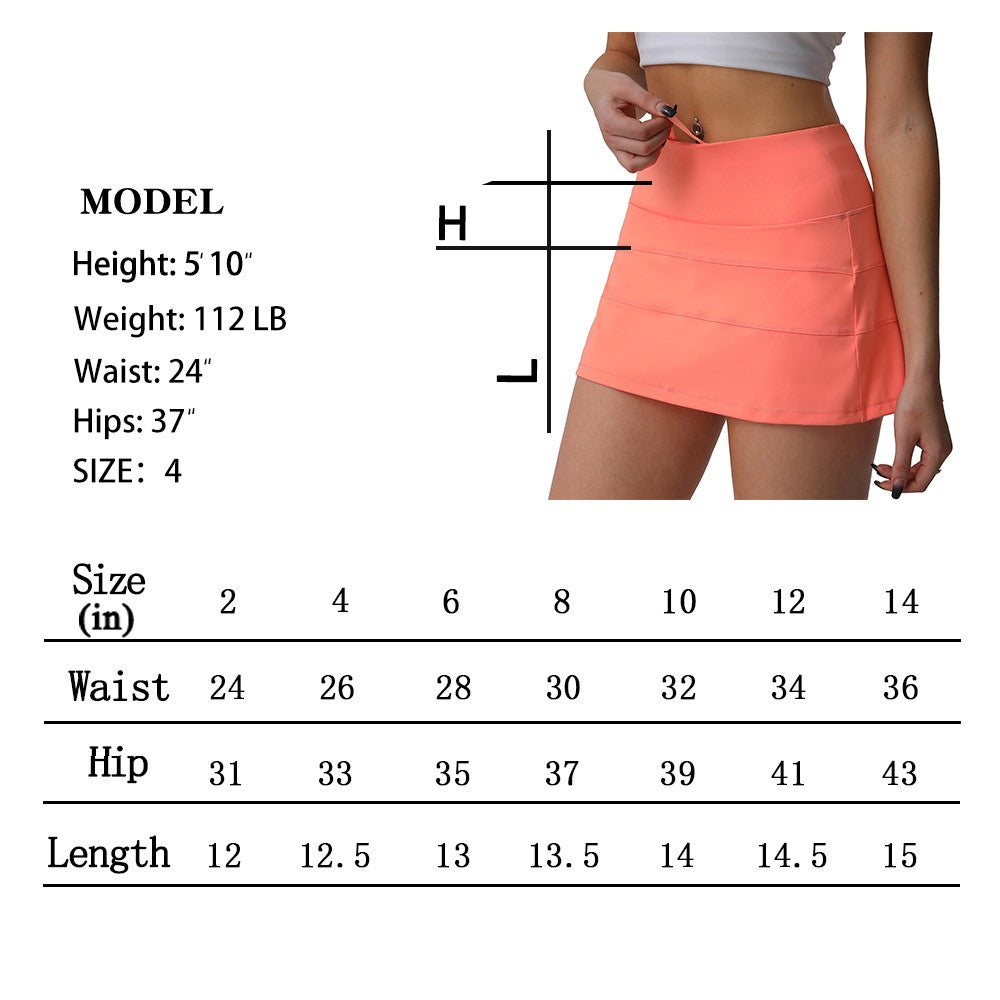 High Waisted Pleated Tennis Skirt with Pockets Athletic Golf Skorts for Women Casual Workout Built-in Shorts