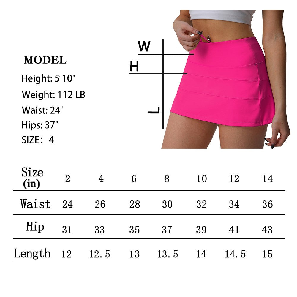 High Waisted Pleated Tennis Skirt with Pockets Athletic Golf Skorts for Women Casual Workout Built-in Shorts