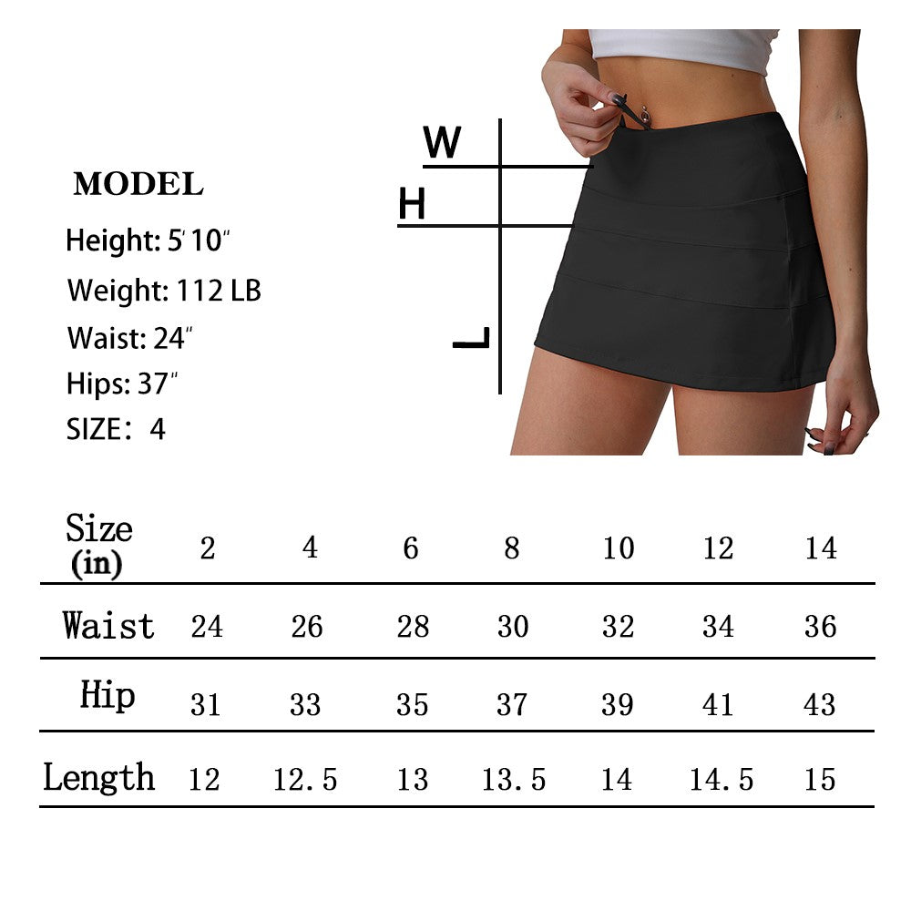 High Waisted Pleated Tennis Skirt with Pockets Athletic Golf Skorts for Women Casual Workout Built-in Shorts