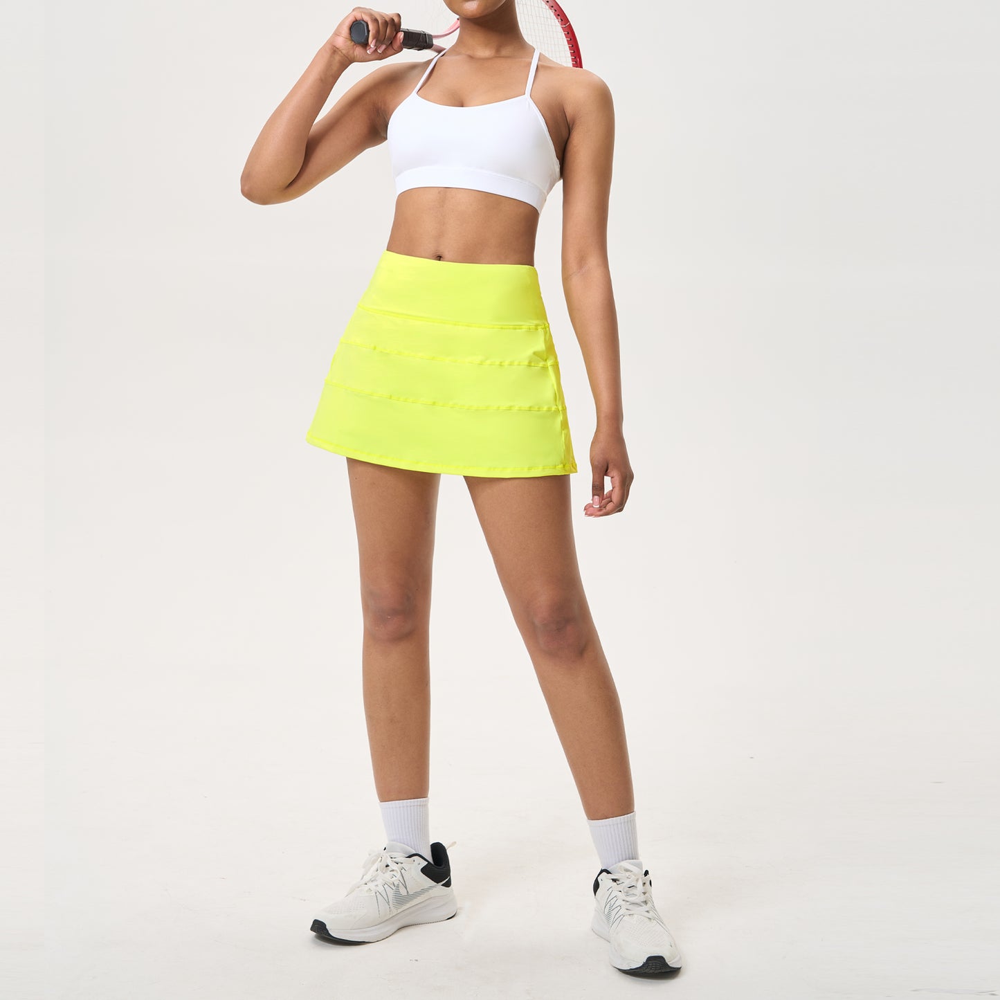 High Waisted Pleated Tennis Skirt with Pockets Athletic Golf Skorts for Women Casual Workout Built-in Shorts