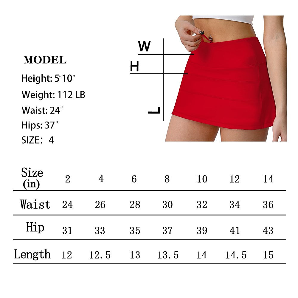 High Waisted Pleated Tennis Skirt with Pockets Athletic Golf Skorts for Women Casual Workout Built-in Shorts