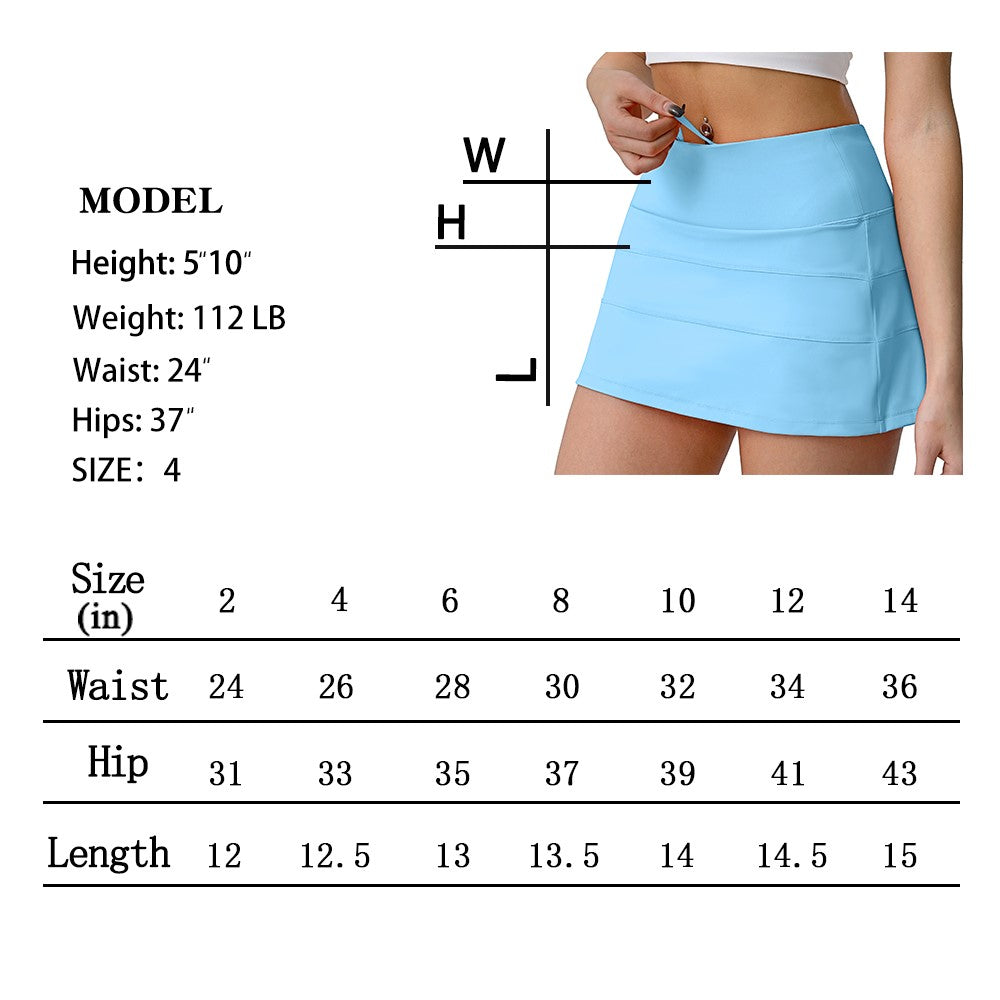 High Waisted Pleated Tennis Skirt with Pockets Athletic Golf Skorts for Women Casual Workout Built-in Shorts