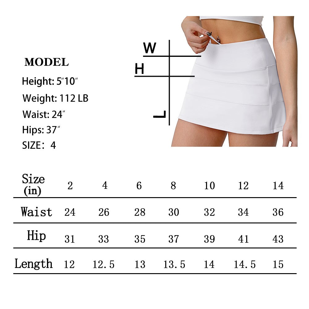 High Waisted Pleated Tennis Skirt with Pockets Athletic Golf Skorts for Women Casual Workout Built-in Shorts