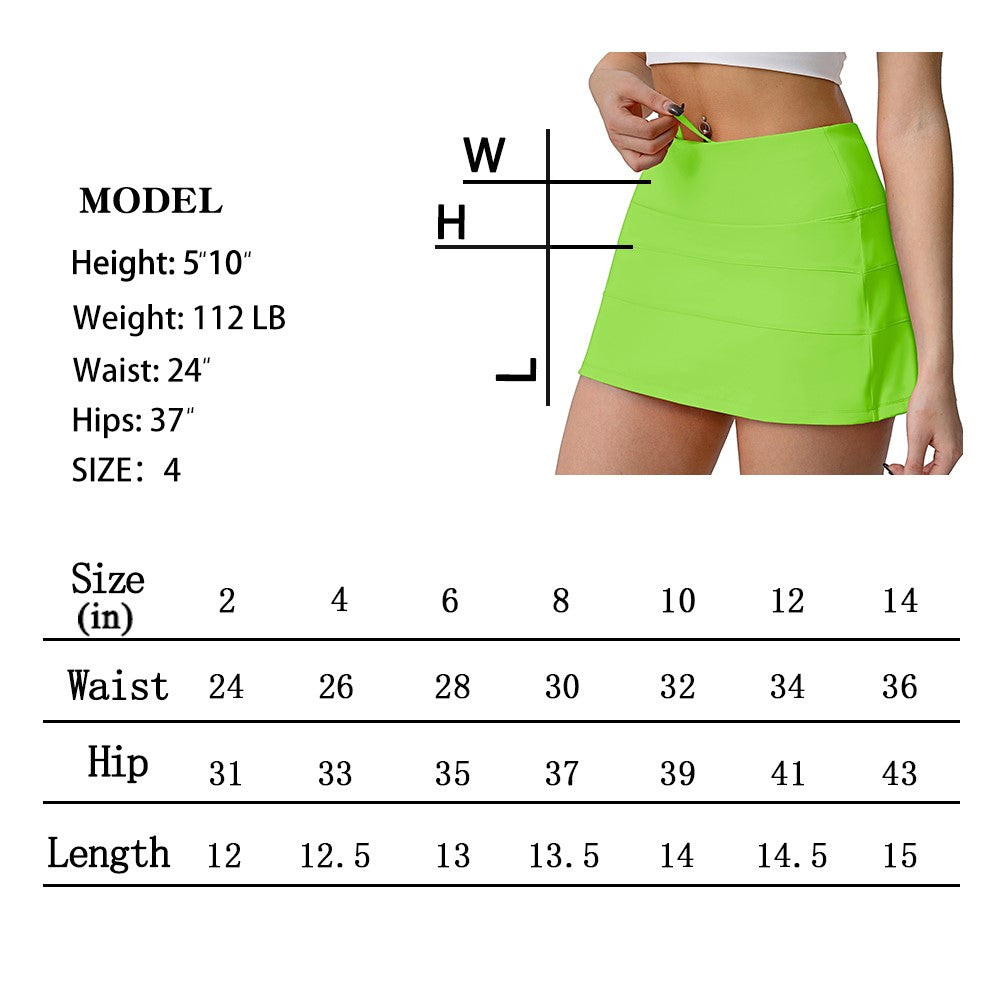 High Waisted Pleated Tennis Skirt with Pockets Athletic Golf Skorts for Women Casual Workout Built-in Shorts